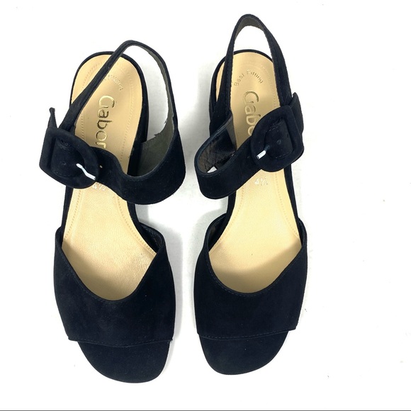 Gabor 81.742.17 black suede ankle strap sandals - Picture 4 of 11